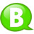 Speech balloon green b
